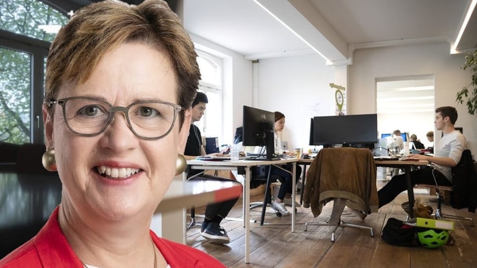 Edith Graf-Litscher avant in lieu da coworking