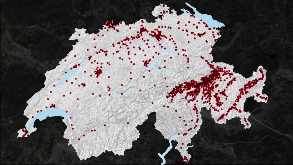 Grafica che mussa che dus terzs da tut las Rumantschas ed ils Rumantschs vivan ordaifer il territori tradiziunal rumantsch
