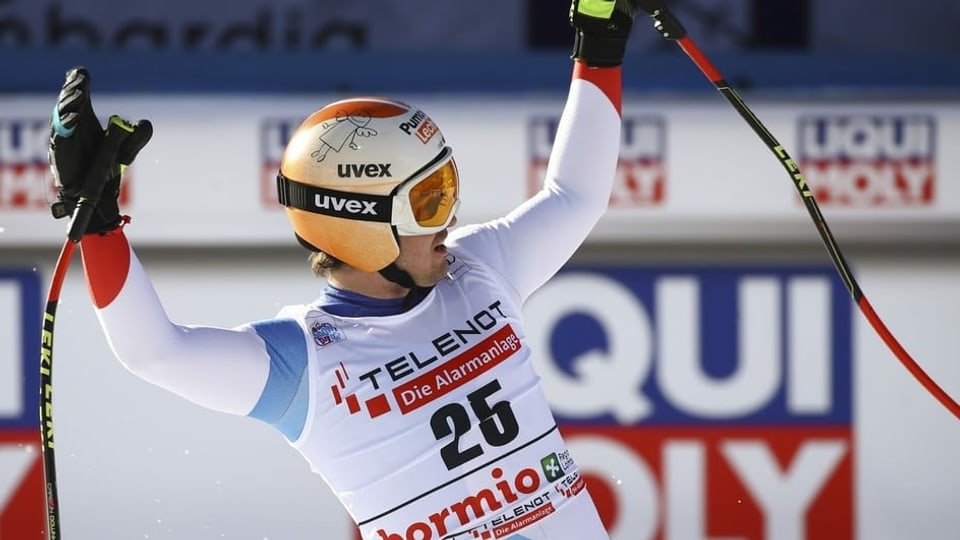 Ski alpin – Urs Kryenbühl vegn segund en segunda cursa rapida (Bormio)