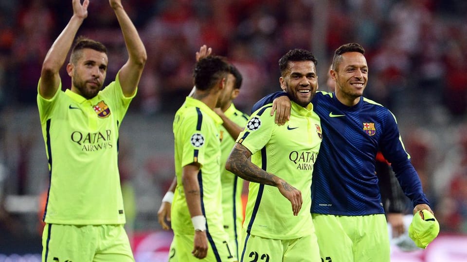Ils giugader da Barcelona sa legran d'avair cuntanschì il final.