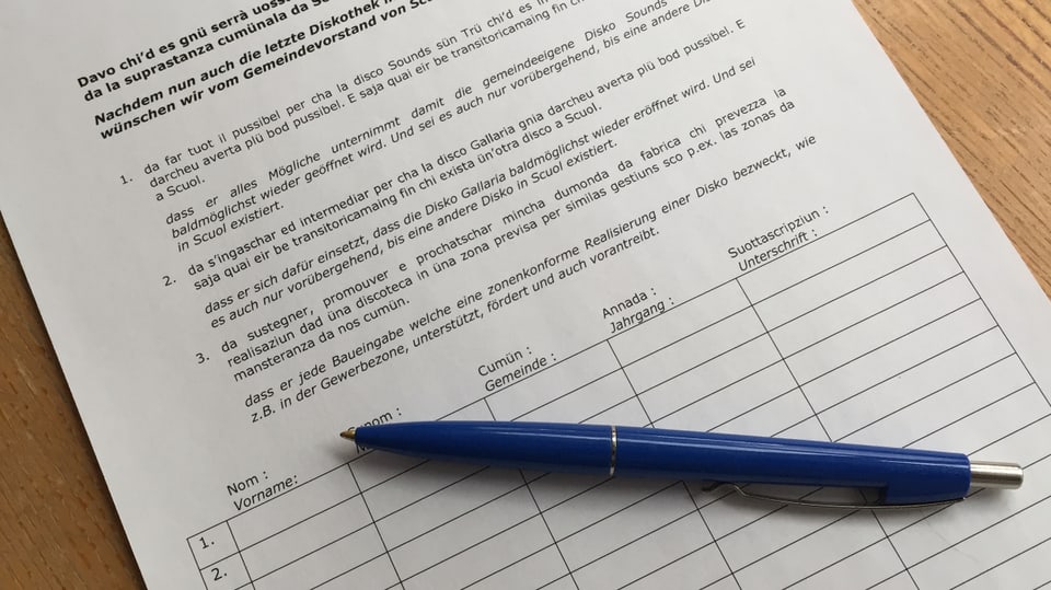 Fegl cun il text da la petiziun.