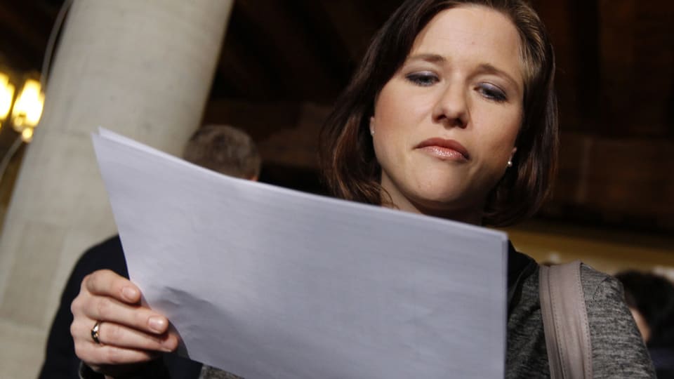 Christa Markwalder tegna in fegl enta maun.