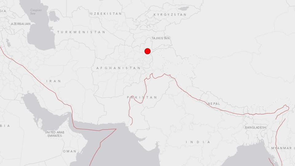 L'epicenter dal terratrembel sa chatta en il nordost da l'Afghanistan.