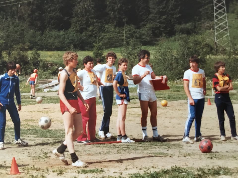 Durant in di da sport a Tinizong ils onns 1980.