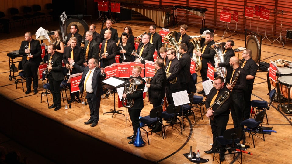 Wallberg Brass Band auf der Bühne im KKL Luzern
