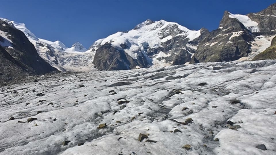 Il glatscher da Morteratsch en la regiun dal Bernina.