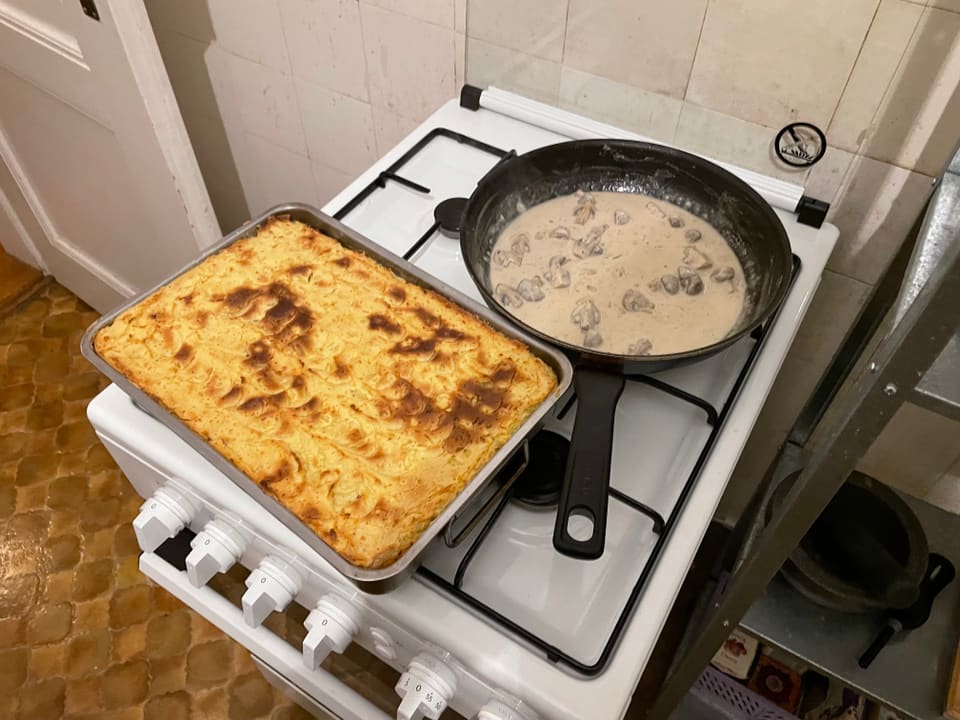 Der Auflauf und die Sauce