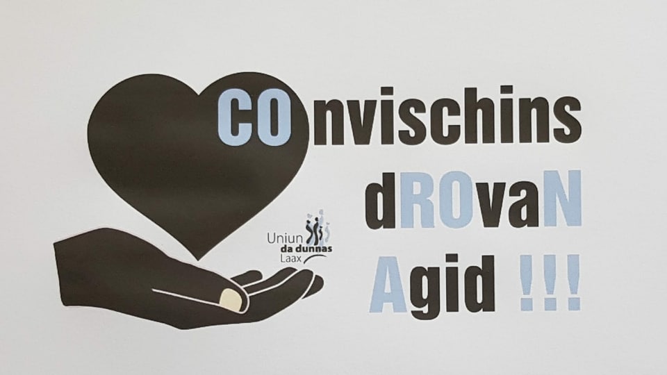 Il Logo da la acziun da solidaritad da l'uniun da dunnas Laax