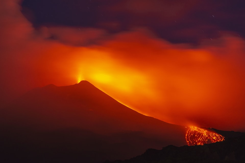 Vulkanausbruch auf Sizilien