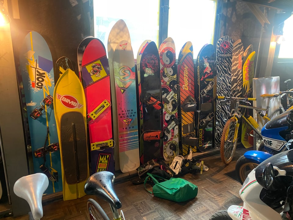 auch alte boards sin im museum ausgestellt