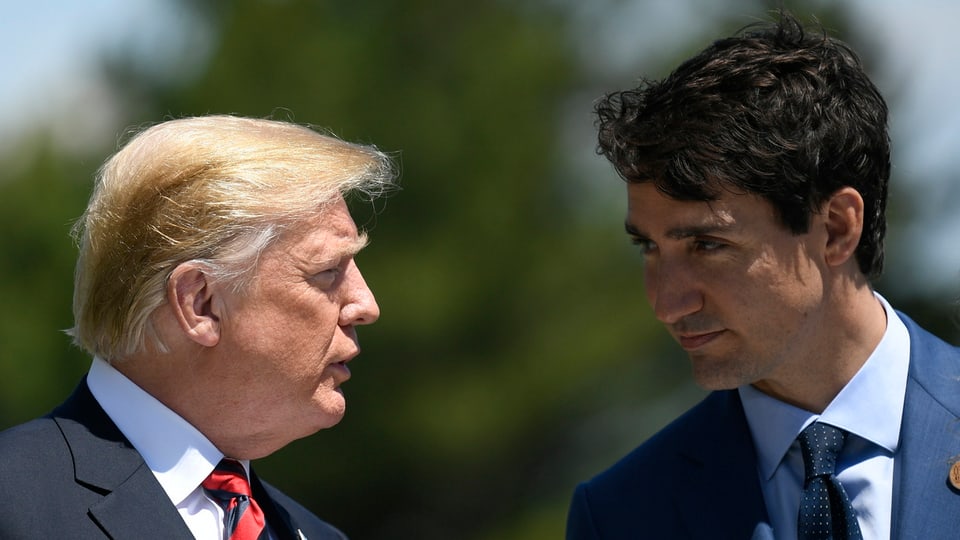 Il president american Donald Trump ed il primminister canadais Justin Trudeau