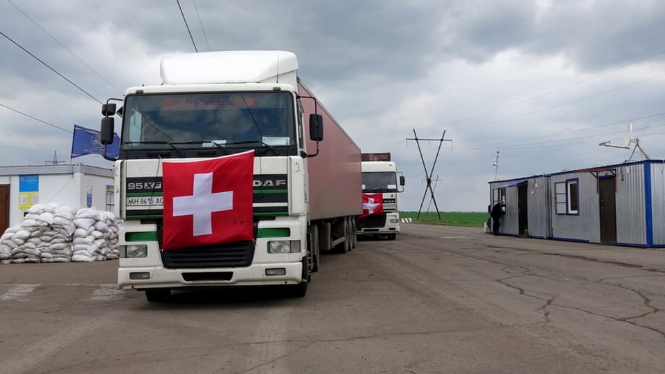Camiun cun bandiera svizra