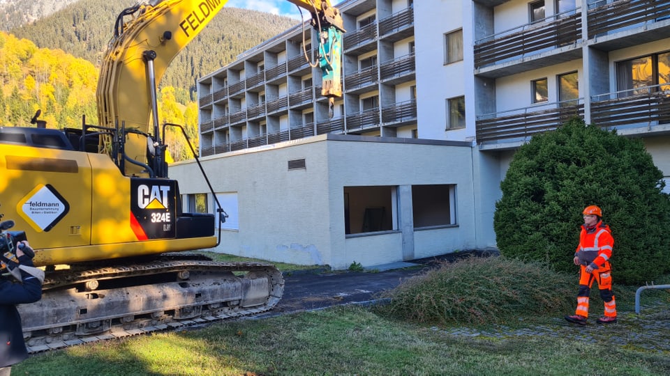 Die Arbeiten am ehemaligen Hotel Acla da Fontauna in Disentis haben begonnen. 