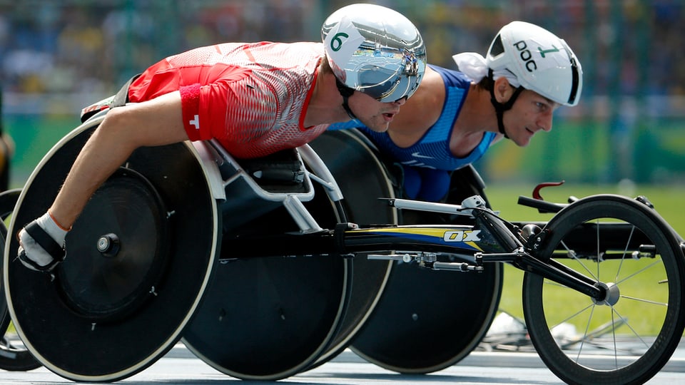 Marcel Hug durant la cursa finala sur 5'000 meters.