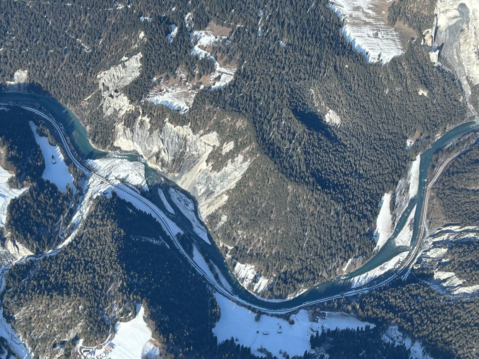 Die Rheinschlucht von Oben.
