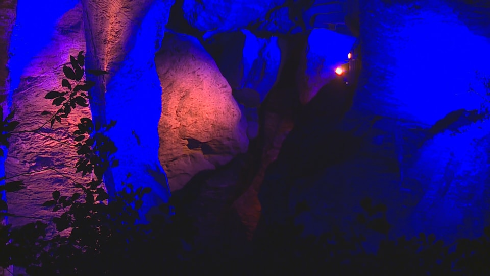 beleuchtete Viamalaschlucht