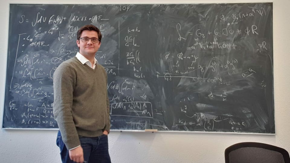 Lucas Lombriser avant la tavla da paraid.