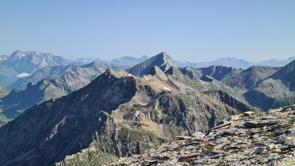 Vista sin il Péz Terri da tschella vart Bergpanorama
