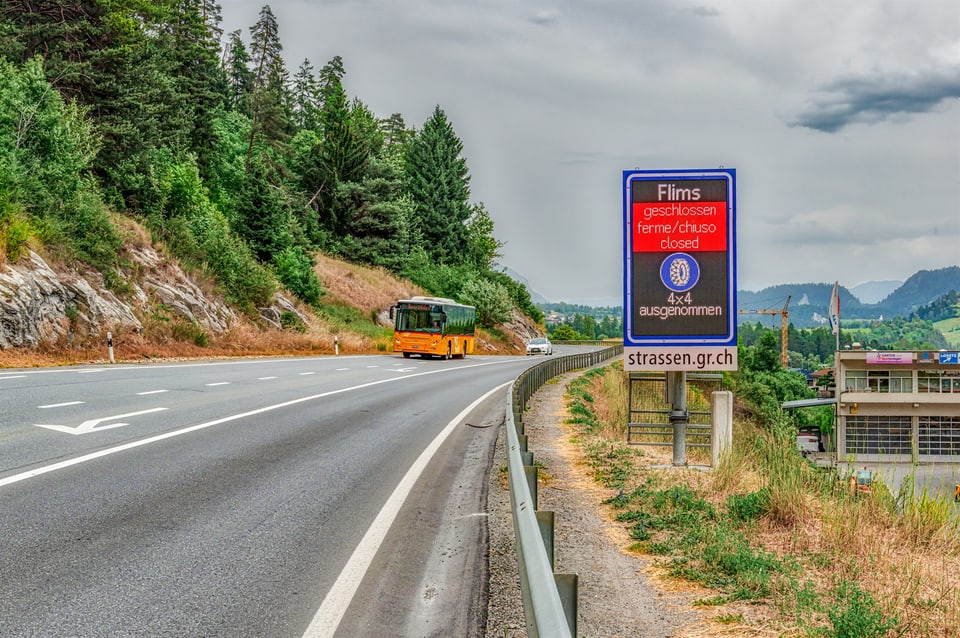 Die neue digitale Signalisation in Ilanz.