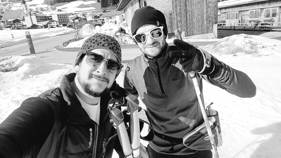 Purtret Serafin Beer sin ils skis da passlung.