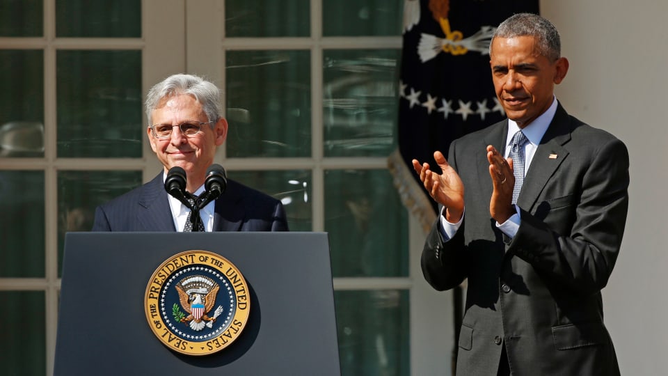 Merrick Garland e Barack Obama.