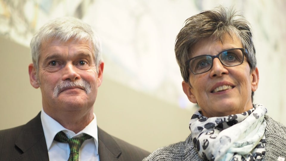 Franz Rüegg e Martha Widmer-Spreiter.