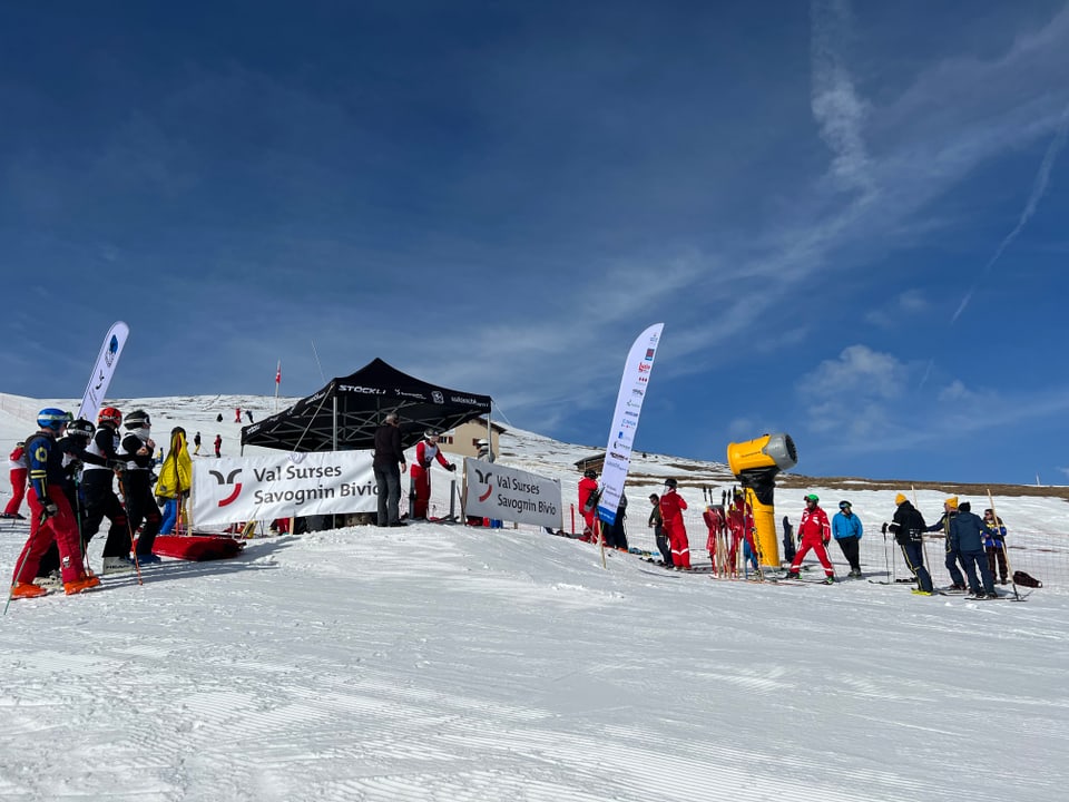 Der Start für den Riesenslalom.