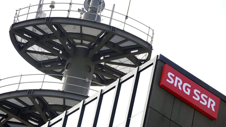 Logo da la SRG SSR sin il bajetg da la televisiun a Turitg. 
