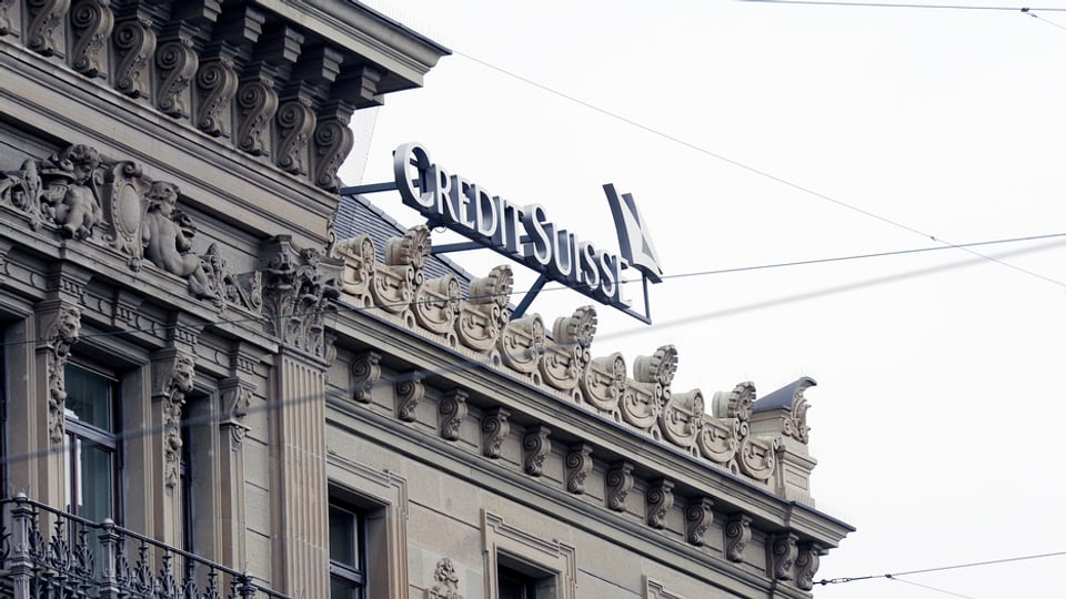 Il logo da la Credit Suisse sin in bajetg. 