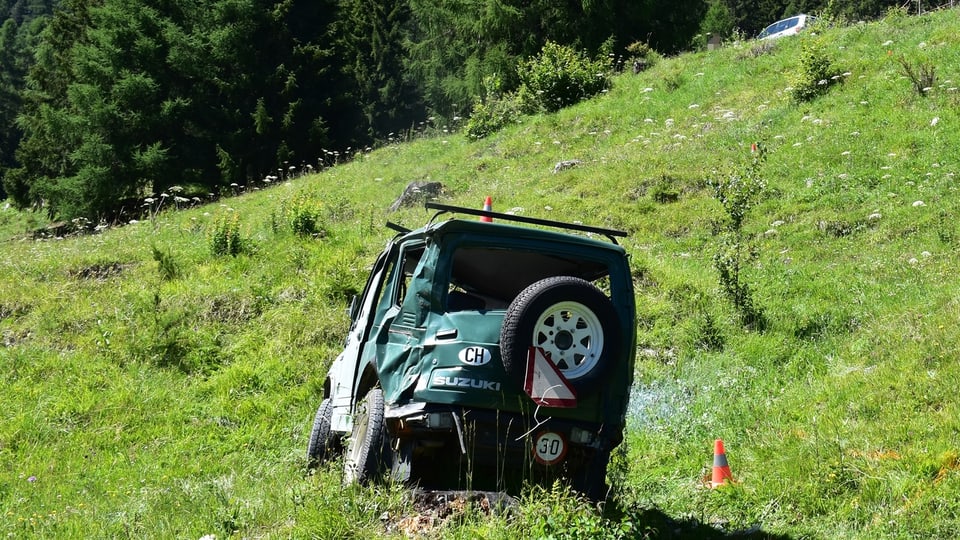 Vehichel donnegià dal tuttafatg en la spunda.