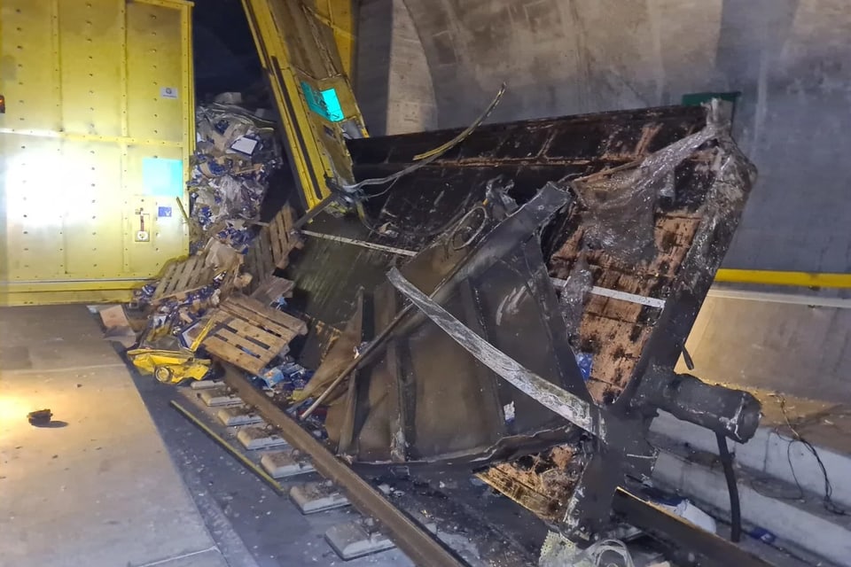 Entgleisung eines Frachtzuges im Gotthard-Basistunnel