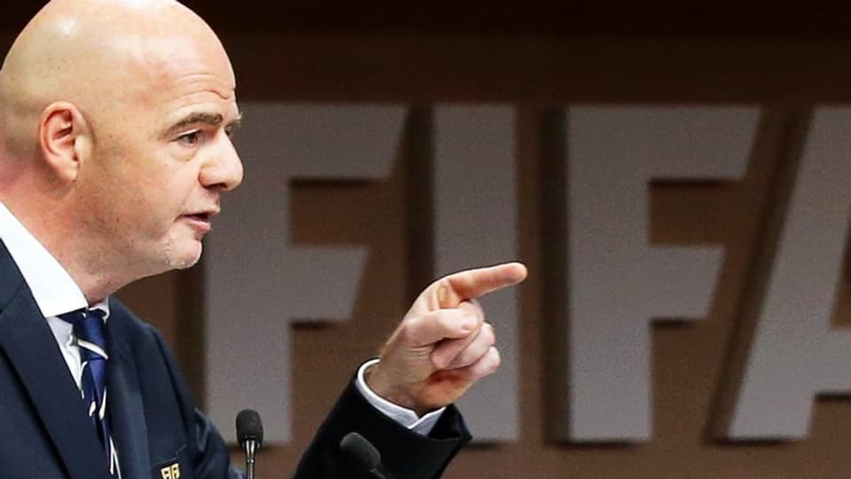 Infantino discura.