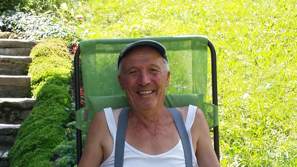 Murezi Candinas, il pur da 74 onns abita a Surrein dapi ch’el è naschì.