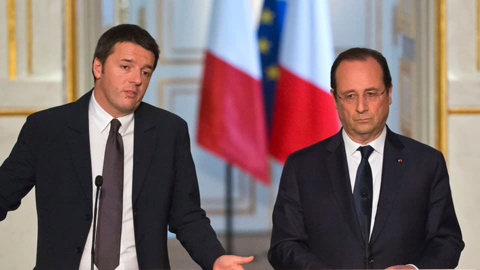 Matteo Renzi e François Hollande.