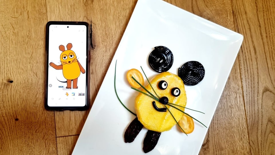 Tier aus Früchte für Kinder