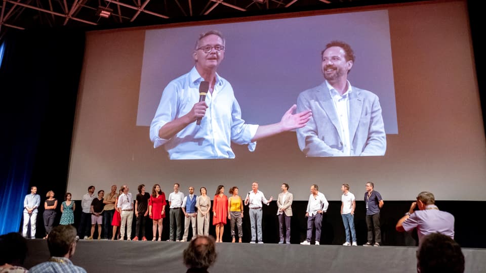 Il cast e la crew dal film avant la premiera a Locarno.