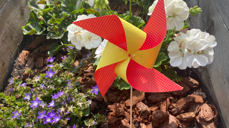 Windrad Bastelanleitung Kinder