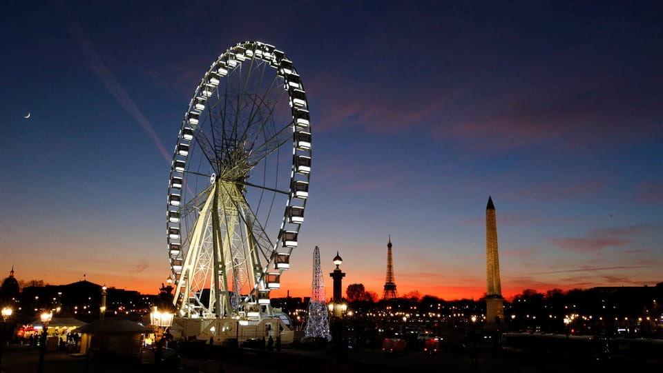 La rendida dal sulegl sur la Place de la Concorde a Paris.