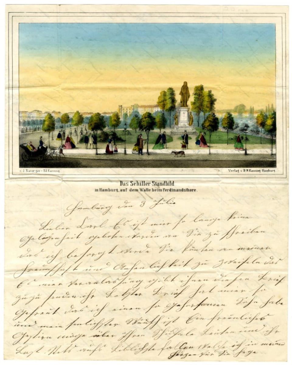 Ina brev d'amur da 1878.