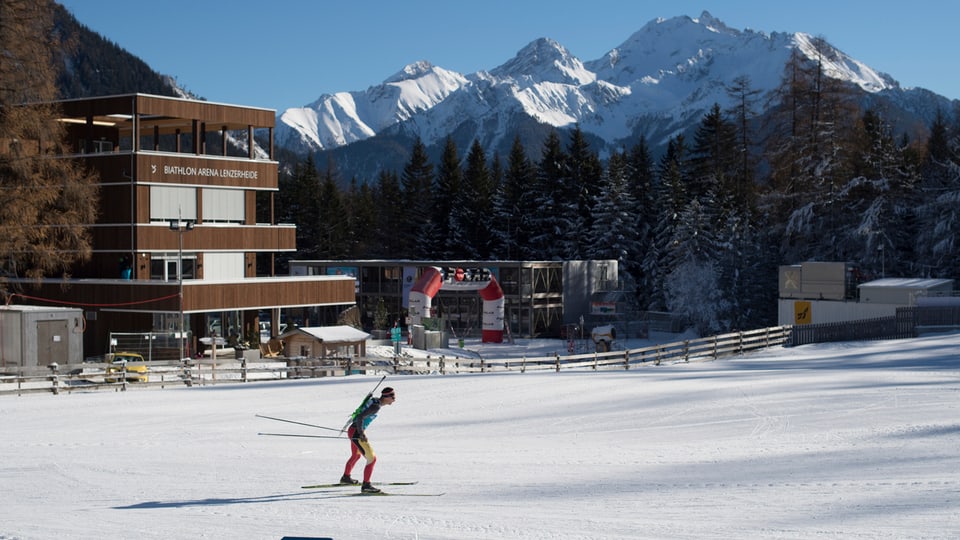 Purtret da l'arena da biatlon a Lai. 