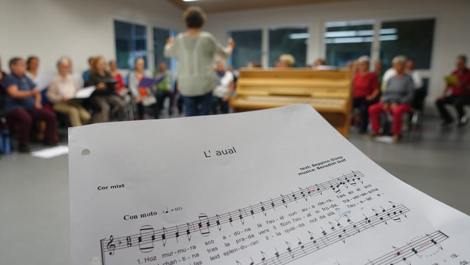 Ina da las chanzuns che vegnan chantadas al concert da finiziun da l'emna da chant.