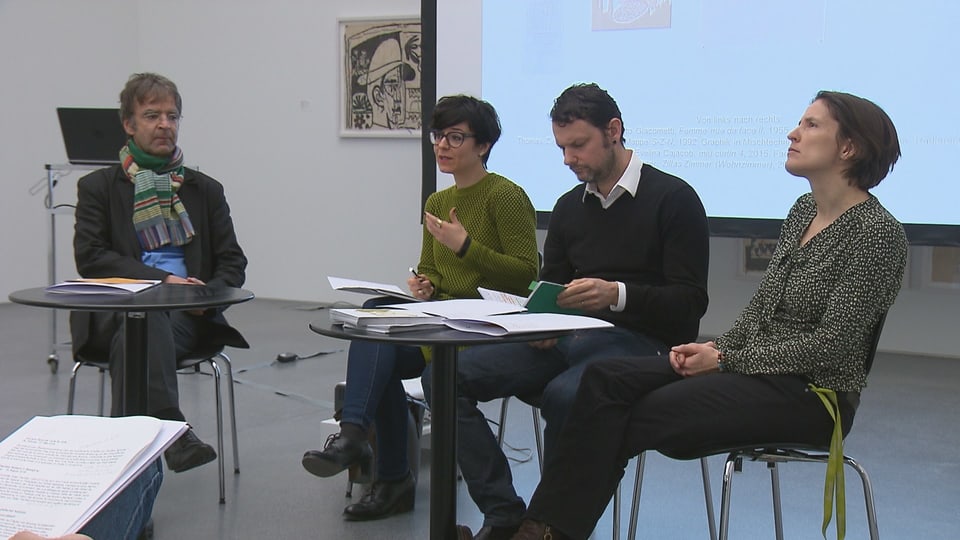 Ils dus co-directurs Stephan Kunz e Nicole Seeberger, il conservatur Lynn Kost e la mediatura d’art Alexa Giger.
