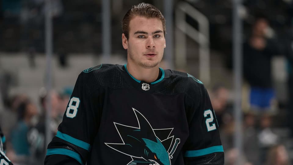 Purtret da Timo Meier suenter il gieu. 