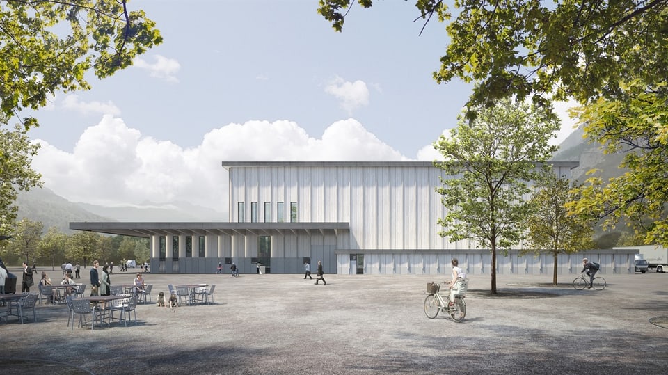 Visualisierung der geplaneten Halle