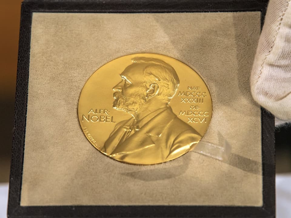 Die Medallie zum Nobelpreis.