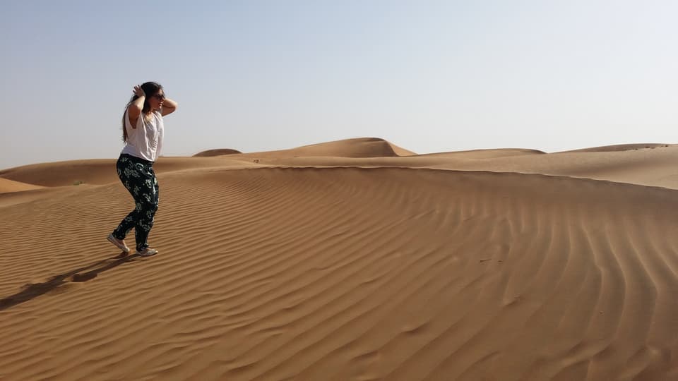 Jessica Caprez en l'Oman.