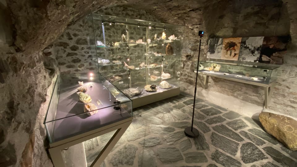 La filmada da la tura virtuala en il Museum regiunal Surselva a Glion.