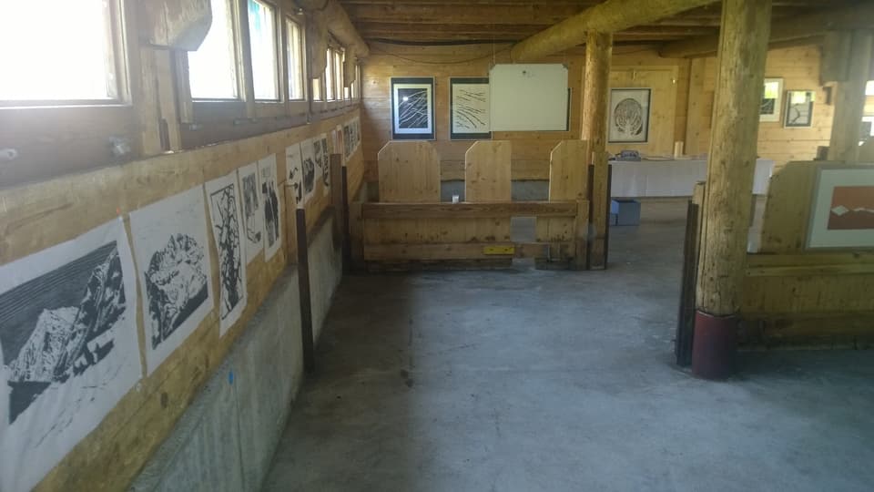 Exposiziun en la stalla. Ils purtrets dad Iris Riatsch da Vnà expost en la stalla a Prà San Peder