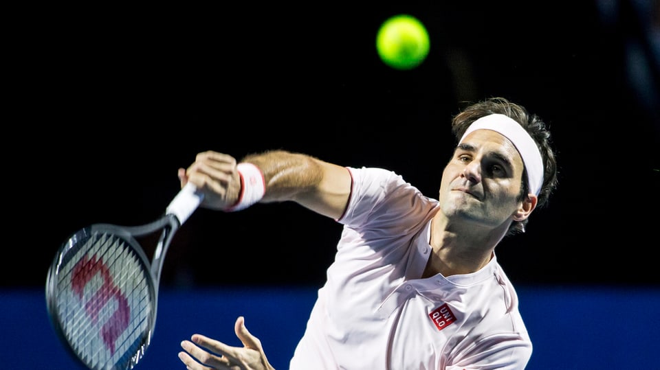 Il giugader da tennis Roger Federer en acziun.
