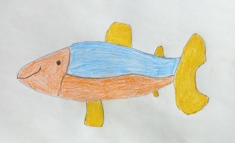 Kinderzeichnung Fisch